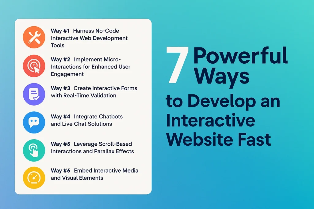 Develop an Interactive Website Fast